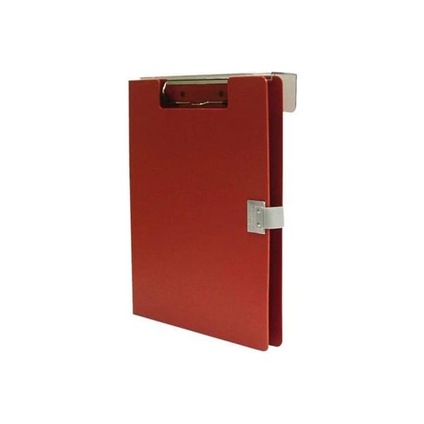 Omnimed Overbed Covered Poly Clipboard, 10"W x 13"H, Red
